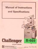 Boyar Schultz-Schultz-Boyar Schultz 6-18 Challenger, Surface Grinder Instructions & Parts Manual-6-18-03